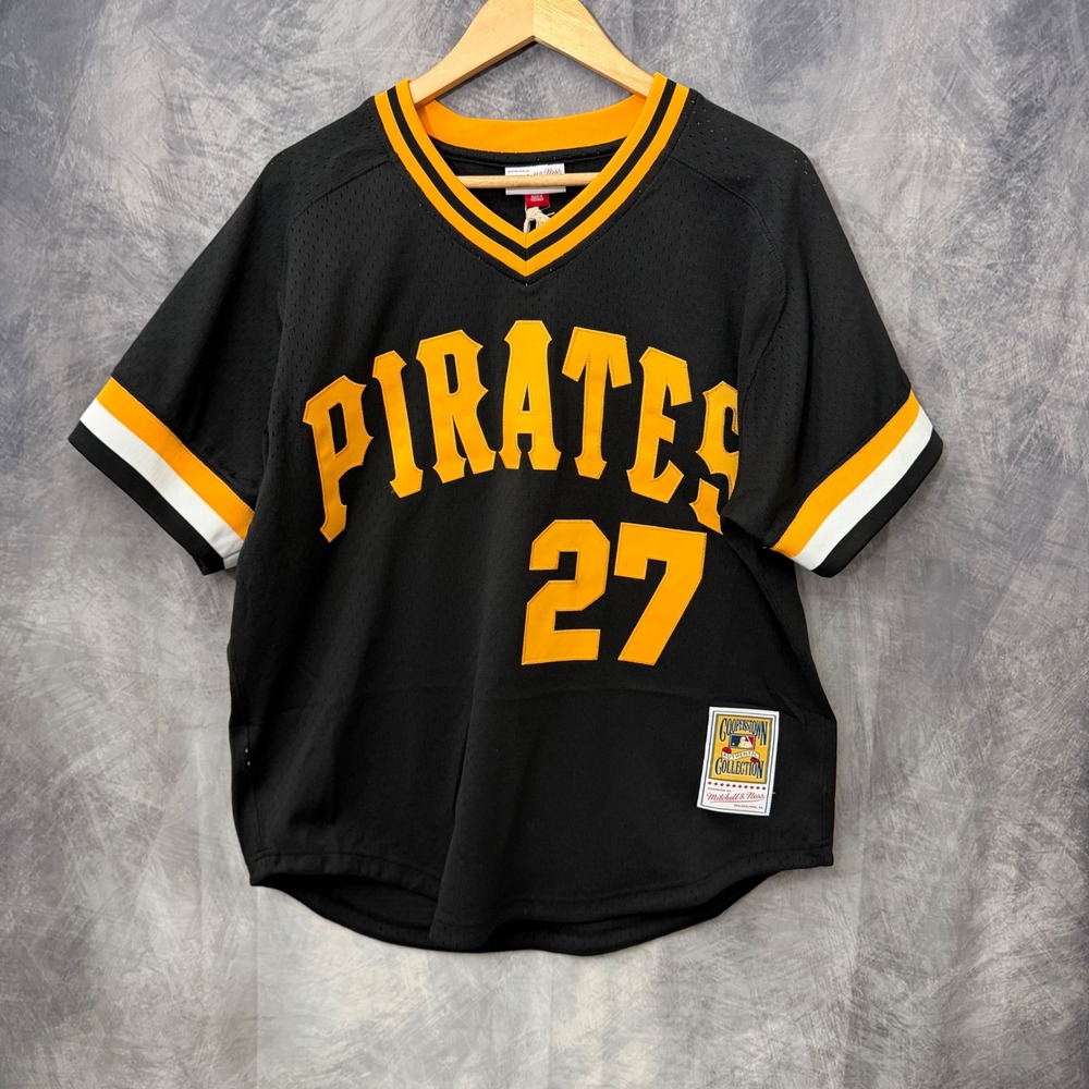 Mitchell & Ness Pirates Kent Tekulve 27 Black Jersey Large NWT Gameday Throwback